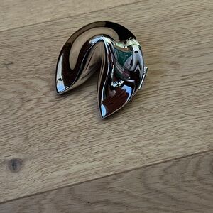 Silver Fortune Cookie Trinket Box